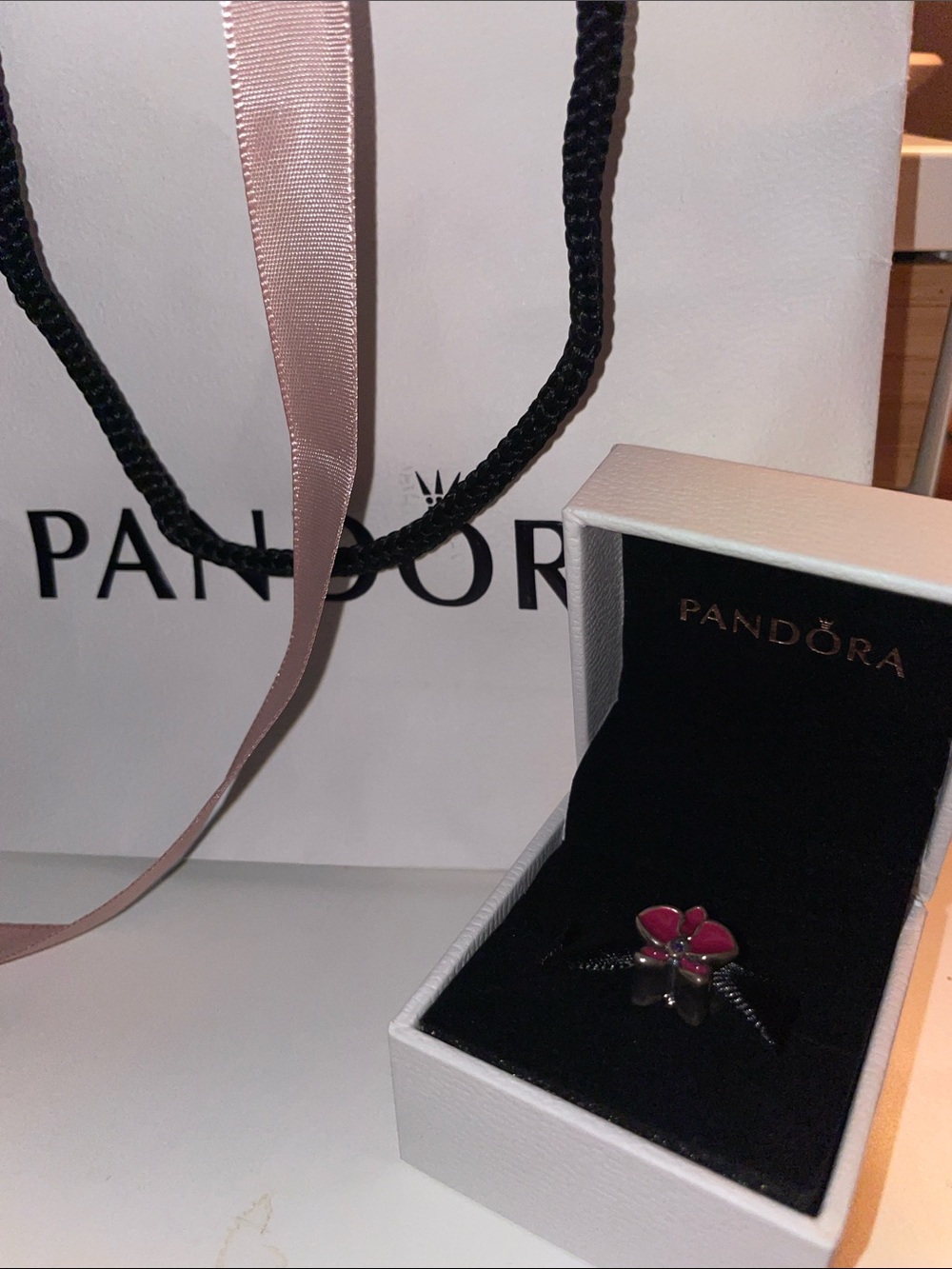 Authentic Vintage Retired Pandora Radiant Orchid Charm Sterling Silver NEW